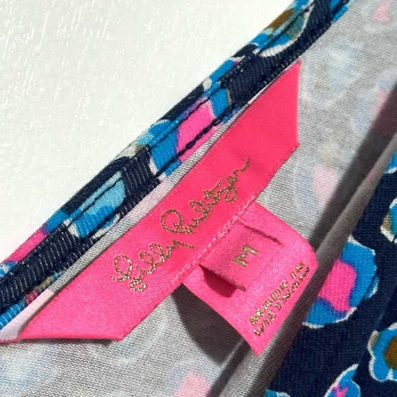 Lilly Pulitzer Parigi Knit Skort Romper Low Tide Navy Spotted Medium - Picture 6 of 6